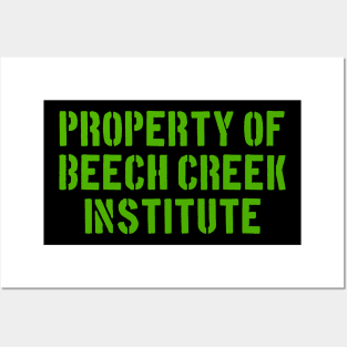 Property of Beech Creek Institute Rustic Stencil (Green Ink) Posters and Art